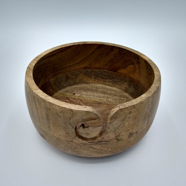 Mango wood yarn bowl - medium