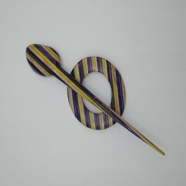 Purple/yellow - Shawl pin