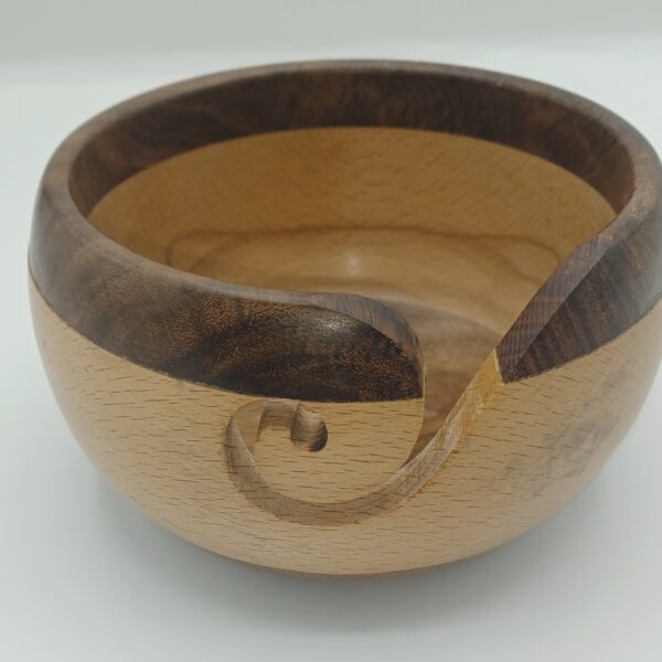 Two Colour wood yarn bowl - medium