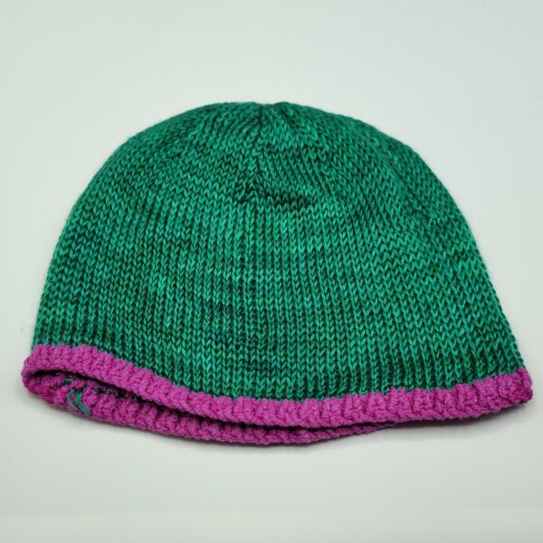 Green/ Pink Slightly Smaller Beanie